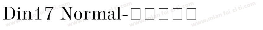 Din17 Normal字体转换